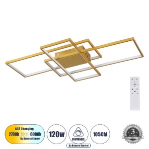 glo-61390-61390_00 GLOBOSTAR® QUADRA 61390 ΜΟΝΤΕΡΝΟ ΦΩΤΙΣΤΙΚΟ ΟΡΟΦΗΣ LED 120W 14400LM 120° AC 220-240V IP20 Ρ