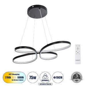 glo-61391-61391_0 GLOBOSTAR® BUTTERFLY 61391 ΚΡΕΜΑΣΤΟ ΦΩΤΙΣΤΙΚΟ ΟΡΟΦΗΣ DESIGN LED CCT 75W 8400LM 300° AC 220