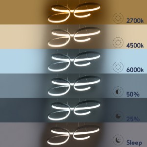 glo-61392-61392_12 GLOBOSTAR® BUTTERFLY 61392 ΚΡΕΜΑΣΤΟ ΦΩΤΙΣΤΙΚΟ ΟΡΟΦΗΣ DESIGN LED CCT 75W 8400LM 300° AC 220