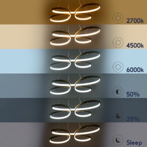 glo-61393-61393_12 GLOBOSTAR® BUTTERFLY 61393 ΚΡΕΜΑΣΤΟ ΦΩΤΙΣΤΙΚΟ ΟΡΟΦΗΣ DESIGN LED CCT 75W 8400LM 300° AC 220