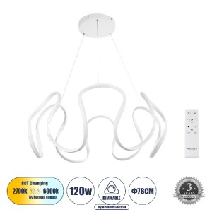 glo-61395-de32a3_61395_0 GLOBOSTAR® TARANTULA 61395 ΚΡΕΜΑΣΤΟ ΦΩΤΙΣΤΙΚΟ ΟΡΟΦΗΣ DESIGN LED CCT 120W 13440LM 300° AC 2