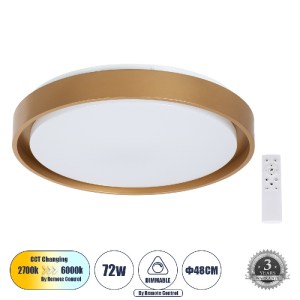 glo-61399-1-65b70f_61399_0_s GLOBOSTAR® BARCHETTA 61399-S ΠΛΑΦΟΝΙΕΡΑ ΟΡΟΦΗΣ LED CCT 72W 8306LM 120° AC 220-240V - ΕΝΑΛΛ