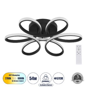 glo-61400-6e5c8c_61400_0 GLOBOSTAR® MARGARET 61400 ΜΟΝΤΕΡΝΟ ΚΡΕΜΑΣΤΟ ΦΩΤΙΣΤΙΚΟ ΟΡΟΦΗΣ LED 54W 6210LM 360° AC 220-24