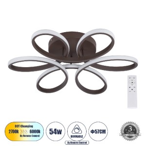 glo-61402-ed33cb_61402_00 GLOBOSTAR® MARGARET 61402 ΜΟΝΤΕΡΝΟ ΚΡΕΜΑΣΤΟ ΦΩΤΙΣΤΙΚΟ ΟΡΟΦΗΣ LED 54W 6210LM 360° AC 220-24