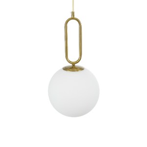 glo-61486-61486_4 GLOBOSTAR® BELLISSIMO 61486 ΜΟΝΤΕΡΝΟ ΚΡΕΜΑΣΤΟ ΦΩΤΙΣΤΙΚΟ ΜΠΑΛΑ ΜΟΝΟΦΩΤΟ 1 X E27 IP20 ΛΕΥΚΟ 