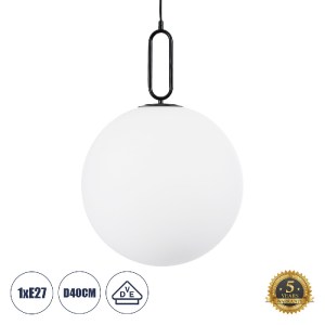 glo-61491-61491_0 GLOBOSTAR® BELLISSIMO 61491 ΜΟΝΤΕΡΝΟ ΚΡΕΜΑΣΤΟ ΦΩΤΙΣΤΙΚΟ ΜΠΑΛΑ ΜΟΝΟΦΩΤΟ 1 X E27 IP20 ΛΕΥΚΟ 