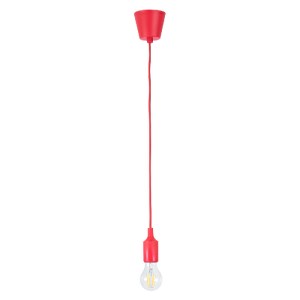 glo-61551-2d742d_91002_0 GLOBOSTAR® CABLITO 61551 ΜΟΝΤΕΡΝΟ ΚΡΕΜΑΣΤΟ ΦΩΤΙΣΤΙΚΟ ΟΡΟΦΗΣ ΜΟΝΟΦΩΤΟ 1 X E27 ΚΟΚΚΙΝΟ ΣΙΛΙΚ
