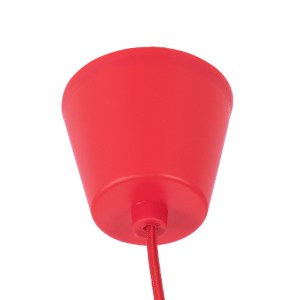 glo-61551-721fd0_91002_2 GLOBOSTAR® CABLITO 61551 ΜΟΝΤΕΡΝΟ ΚΡΕΜΑΣΤΟ ΦΩΤΙΣΤΙΚΟ ΟΡΟΦΗΣ ΜΟΝΟΦΩΤΟ 1 X E27 ΚΟΚΚΙΝΟ ΣΙΛΙΚ