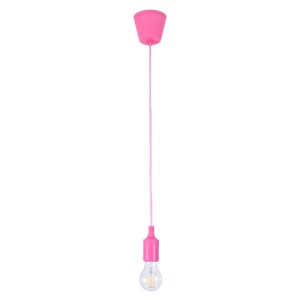 glo-61553-c44187_91004_0 GLOBOSTAR® CABLITO 61553 ΜΟΝΤΕΡΝΟ ΚΡΕΜΑΣΤΟ ΦΩΤΙΣΤΙΚΟ ΟΡΟΦΗΣ ΜΟΝΟΦΩΤΟ 1 X E27 ΡΟΖ ΣΙΛΙΚΟΝΗΣ
