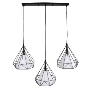 glo-61569-61569_5 GLOBOSTAR® EIFFEL 61569 VINTAGE ΚΡΕΜΑΣΤΟ ΦΩΤΙΣΤΙΚΟ ΡΑΓΑ ΤΡΙΦΩΤΟ 3 X E27 IP20 ΜΑΥΡΟ ΜΕΤΑΛΛΟ