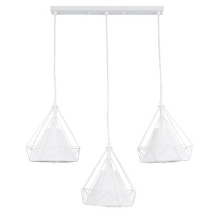 glo-61570-61570_3 GLOBOSTAR® EIFFEL 61570 VINTAGE ΚΡΕΜΑΣΤΟ ΦΩΤΙΣΤΙΚΟ ΡΑΓΑ ΤΡΙΦΩΤΟ 3 X E27 IP20 ΛΕΥΚΟ ΜΕΤΑΛΛΟ