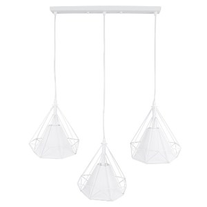 glo-61570-61570_5 GLOBOSTAR® EIFFEL 61570 VINTAGE ΚΡΕΜΑΣΤΟ ΦΩΤΙΣΤΙΚΟ ΡΑΓΑ ΤΡΙΦΩΤΟ 3 X E27 IP20 ΛΕΥΚΟ ΜΕΤΑΛΛΟ