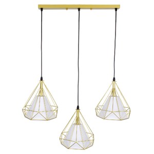 glo-61571-61571_5 GLOBOSTAR® EIFFEL 61571 VINTAGE ΚΡΕΜΑΣΤΟ ΦΩΤΙΣΤΙΚΟ ΡΑΓΑ ΤΡΙΦΩΤΟ 3 X E27 IP20 ΧΡΥΣΟ ΜΕΤΑΛΛΟ