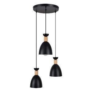 glo-61572-45f139_61572_0 GLOBOSTAR® AVA 61572 ΜΟΝΤΕΡΝΟ ΚΡΕΜΑΣΤΟ ΦΩΤΙΣΤΙΚΟ ΚΑΜΠΑΝΑ ΤΡΙΦΩΤΟ 3 X E27 IP20 ΜΑΥΡΟ ΜΕΤΑΛΛ