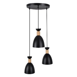 glo-61572-61572_2 GLOBOSTAR® AVA 61572 ΜΟΝΤΕΡΝΟ ΚΡΕΜΑΣΤΟ ΦΩΤΙΣΤΙΚΟ ΚΑΜΠΑΝΑ ΤΡΙΦΩΤΟ 3 X E27 IP20 ΜΑΥΡΟ ΜΕΤΑΛΛ
