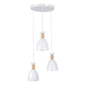 glo-61573-61573_0 GLOBOSTAR® AVA 61573 ΜΟΝΤΕΡΝΟ ΚΡΕΜΑΣΤΟ ΦΩΤΙΣΤΙΚΟ ΚΑΜΠΑΝΑ ΤΡΙΦΩΤΟ 3 X E27 IP20 ΛΕΥΚΟ ΜΕΤΑΛΛ