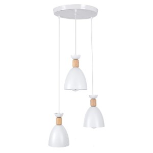 glo-61573-61573_2 GLOBOSTAR® AVA 61573 ΜΟΝΤΕΡΝΟ ΚΡΕΜΑΣΤΟ ΦΩΤΙΣΤΙΚΟ ΚΑΜΠΑΝΑ ΤΡΙΦΩΤΟ 3 X E27 IP20 ΛΕΥΚΟ ΜΕΤΑΛΛ