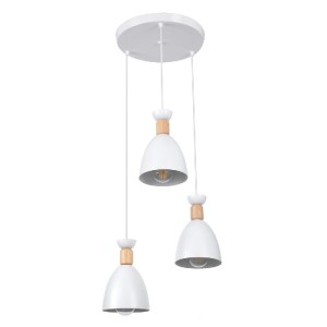 glo-61573-61573_3 GLOBOSTAR® AVA 61573 ΜΟΝΤΕΡΝΟ ΚΡΕΜΑΣΤΟ ΦΩΤΙΣΤΙΚΟ ΚΑΜΠΑΝΑ ΤΡΙΦΩΤΟ 3 X E27 IP20 ΛΕΥΚΟ ΜΕΤΑΛΛ