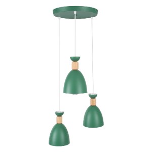 glo-61575-61575_2 GLOBOSTAR® AVA 61575 ΜΟΝΤΕΡΝΟ ΚΡΕΜΑΣΤΟ ΦΩΤΙΣΤΙΚΟ ΚΑΜΠΑΝΑ ΤΡΙΦΩΤΟ 3 X E27 IP20 ΠΡΑΣΙΝΟ ΜΕΤΑ
