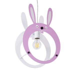 glo-61577-61577_5 GLOBOSTAR® BUNNY 61577 ΠΑΙΔΙΚΟ ΚΡΕΜΑΣΤΟ ΦΩΤΙΣΤΙΚΟ ΦΙΓΟΥΡΑ ΜΟΝΟΦΩΤΟ 1 X E27 IP20 ΡΟΖ & ΑΣΠΡ