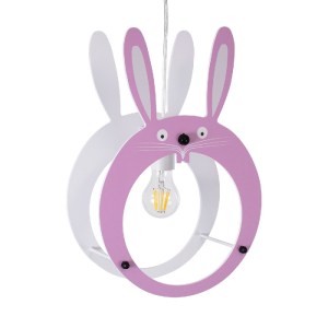 glo-61577-61577_6 GLOBOSTAR® BUNNY 61577 ΠΑΙΔΙΚΟ ΚΡΕΜΑΣΤΟ ΦΩΤΙΣΤΙΚΟ ΦΙΓΟΥΡΑ ΜΟΝΟΦΩΤΟ 1 X E27 IP20 ΡΟΖ & ΑΣΠΡ