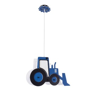 glo-61580-61580_3 GLOBOSTAR® TRACTOR 61580 ΠΑΙΔΙΚΟ ΚΡΕΜΑΣΤΟ ΦΩΤΙΣΤΙΚΟ ΦΙΓΟΥΡΑ ΜΟΝΟΦΩΤΟ 1 X E27 IP20 ΜΠΛΕ, ΜΑ