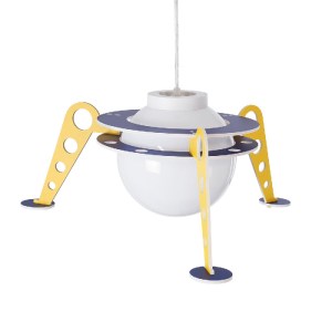 glo-61581-61581_0 GLOBOSTAR® UFO 61581 ΠΑΙΔΙΚΟ ΚΡΕΜΑΣΤΟ ΦΩΤΙΣΤΙΚΟ ΦΙΓΟΥΡΑ ΜΟΝΟΦΩΤΟ 1 X E27 IP20 ΚΙΤΡΙΝΟ, ΜΠΛ
