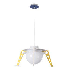 glo-61581-61581_3 GLOBOSTAR® UFO 61581 ΠΑΙΔΙΚΟ ΚΡΕΜΑΣΤΟ ΦΩΤΙΣΤΙΚΟ ΦΙΓΟΥΡΑ ΜΟΝΟΦΩΤΟ 1 X E27 IP20 ΚΙΤΡΙΝΟ, ΜΠΛ