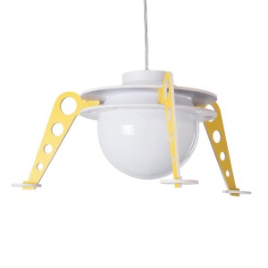 glo-61581-61581_4 GLOBOSTAR® UFO 61581 ΠΑΙΔΙΚΟ ΚΡΕΜΑΣΤΟ ΦΩΤΙΣΤΙΚΟ ΦΙΓΟΥΡΑ ΜΟΝΟΦΩΤΟ 1 X E27 IP20 ΚΙΤΡΙΝΟ, ΜΠΛ
