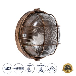glo-61587-61587_0 GLOBOSTAR® BOATLIGHT 61587 VINTAGE ΦΩΤΙΣΤΙΚΟ ΚΑΡΑΒΟΧΕΛΩΝΑ ΤΟΙΧΟΥ & ΟΡΟΦΗΣ ΜΕ ΝΤΟΥΙ 1 X E27