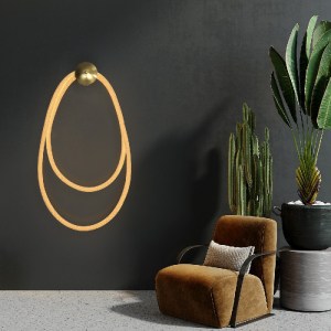 glo-61676-c01230_61676_1 KELVO® GLOW 61676 ΜΟΝΤΕΡΝΟ ΦΩΤΙΣΤΙΚΟ ΤΟΙΧΟΥ - ΑΠΛΙΚΑ LED 45W 4500LM 360° AC 220-240V IP20 