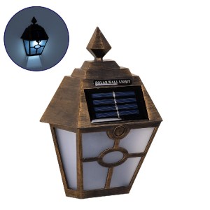 glo-71492-71492_0 GLOBOSTAR® 71492 ΑΥΤΟΝΟΜΟ ΗΛΙΑΚΟ ΦΩΤΙΣΤΙΚΟ ΤΟΙΧΟΥ ΜΠΡΟΝΖΕ ΣΚΟΥΡΙΑ LED SMD 1W 40LM ΜΕ ΕΝΣΩΜ