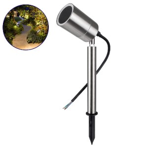 glo-75580-75580_0 GLOBOSTAR® 75580 ΠΡΟΒΟΛΑΚΙ ΚΗΠΟΥ ΚΑΡΦΩΤΟ 1XGU10 STAINLESS STEEL ΑΔΙΑΒΡΟΧΟ IP67
