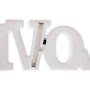 glo-76549-76549_8 GLOBOSTAR® 76549 ΛΕΥΚΟ ΜΟΝΤΕΡΝΟ ΕΠΙΤΡΑΠΕΖΙΟ ΔΙΑΚΟΣΜΗΤΙΚΟ ΦΩΤΙΣΤΙΚΟ LED ΣΗΜΑΝΣΗΣ LOVE 2W ΜΕ
