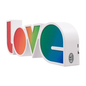 glo-76551-76551_4 GLOBOSTAR® 76551 ΜΟΝΤΕΡΝΟ ΕΠΙΤΡΑΠΕΖΙΟ ΔΙΑΚΟΣΜΗΤΙΚΟ ΦΩΤΙΣΤΙΚΟ LED ΣΗΜΑΝΣΗΣ RAINBOW LOVE 2W 