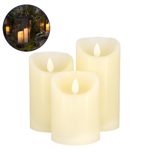 glo-79555-79555_0 GLOBOSTAR® 79555 ΣΕΤ 3 ΔΙΑΚΟΣΜΗΤΙΚΩΝ REALISTIC ΚΕΡΙΩΝ ΠΑΡΑΦΙΝΗΣ ΜΕ LED ΕΦΕ ΚΙΝΟΥΜΕΝΗΣ ΦΛΟΓ