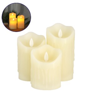 glo-79561-79561_0 GLOBOSTAR® 79561 ΣΕΤ 3 ΔΙΑΚΟΣΜΗΤΙΚΩΝ REALISTIC ΚΕΡΙΩΝ ΠΑΡΑΦΙΝΗΣ ΜΕ LED ΕΦΕ ΚΙΝΟΥΜΕΝΗΣ ΦΛΟΓ