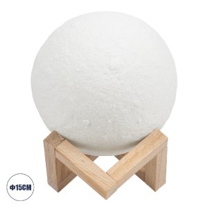 glo-79605-79605_0 GLOBOSTAR® 79605 ΕΠΙΤΡΑΠΕΖΙΟ ΑΝΑΓΛΥΦΟ ΔΙΑΚΟΣΜΗΤΙΚΟ ΦΩΤΙΣΤΙΚΟ Φ15CM 3D MOON LIGHT LED 3.7W 