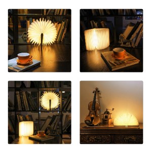glo-79635-79635_9 GLOBOSTAR® 79635 VINTAGE ΞΥΛΙΝΟ ΕΠΙΤΡΑΠΕΖΙΟ ΔΙΑΚΟΣΜΗΤΙΚΟ ΦΩΤΙΣΤΙΚΟ XL ΒΙΒΛΙΟ LED SMD 4W 35