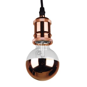 glo-90012-90012_2 ΚΡΕΜΑΣΤΟ ΦΩΤΙΣΤΙΚΟ ΜΕ ΥΦΑΣΜΑΤΙΝΟ ΜΑΥΡΟ ΚΑΛΩΔΙΟ ΚΑΙ ΧΑΛΚΙΝΟ ΝΤΟΥΙ  Ε27 GLOBOSTAR 90012
