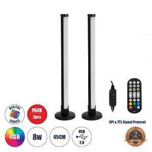 glo-90760-90760_00 GLOBOSTAR® DIGICOLUMN 90760 ΣΕΤ 2 ΜΟΝΤΕΡΝΑ ΕΠΙΤΡΑΠΕΖΙΑ ΦΩΤΙΣΤΙΚΑ ΓΡΑΦΕΙΟΥ DIGITAL PIXEL SY