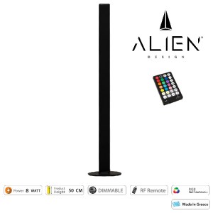 glo-ALIEN-DIVA-BLACK-50-8-alien_diva_black_50_8_3 GLOBOSTAR® ALIEN-DIVA-BLACK-50-8 ALIEN DESIGN DIVA ΜΟΝΤΕΡΝΟ MINIMAL NORDIC ΜΕΤΑΛΛΙΚΟ ΦΩΤΙΣ
