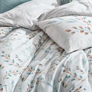 meg-129CTN2586-1 ΣΕΤ ΠΑΠΛΩΜΑΤΟΘΗΚΗ LENDELL COTTON BOX 3 ΤΜΧ ΜΟΝΗ (160X220) ΧΡΩΜΑ ΜΕΝΤΑ - ΛΕΥΚΟ