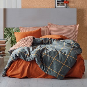 meg-129CTN2590-0 ΣΕΤ ΠΑΠΛΩΜΑΤΟΘΗΚΗ STARK COTTON BOX 3 ΤΜΧ ΜΟΝΗ (160X220) ΧΡΩΜΑ CINNAMON - ΜΠΛΕ
