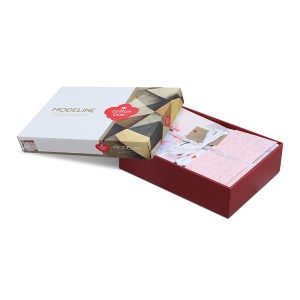 meg-129CTN2757-4 ΣΕΤ ΠΑΠΛΩΜΑΤΟΘΗΚΗ JAYDA COTTON BOX 3 ΤΜΧ ΜΟΝΗ (160X220) ΧΡΩΜΑ ΡΟΖ - ΛΕΥΚΟ