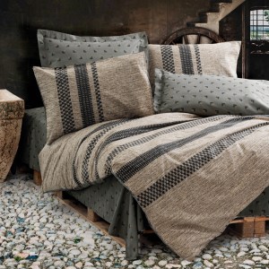 meg-129CTN2781-0 ΣΕΤ ΠΑΠΛΩΜΑΤΟΘΗΚΗ ARLO COTTON BOX 3 ΤΜΧ ΜΟΝΗ (160X220) ΧΡΩΜΑ ΚΑΦΕ - ΓΚΡΙ