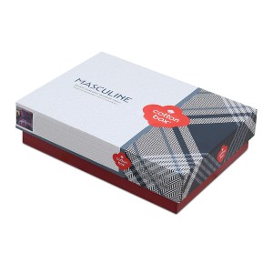 meg-129CTN4403-3 ΣΕΤ ΠΑΠΛΩΜΑΤΟΘΗΚΗ ABEL COTTON BOX 4 ΤΜΧ ΔΙΠΛΗ (200X220) ΧΡΩΜΑ ΣΚΟΥΡΟ ΜΠΛΕ - ΚΟΚΚΙΝΟ