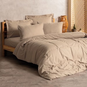 meg-129CTN4443-0 ΣΕΤ ΠΑΠΛΩΜΑΤΟΘΗΚΗ PLAID COTTON BOX 4 ΤΜΧ ΔΙΠΛΗ (200X220) ΧΡΩΜΑ MINK