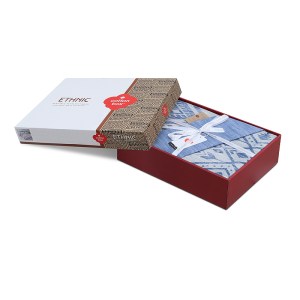 meg-129CTN4492-3 ΣΕΤ ΠΑΠΛΩΜΑΤΟΘΗΚΗ CLEO COTTON BOX 4 ΤΜΧ ΔΙΠΛΗ (200X220) ΧΡΩΜΑ ΜΠΛΕ