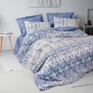 meg-129CTN4645-0 ΣΕΤ ΠΑΠΛΩΜΑΤΟΘΗΚΗ CLEO COTTON BOX 3 ΤΜΧ ΜΟΝΗ (160X220) ΧΡΩΜΑ ΜΠΛΕ